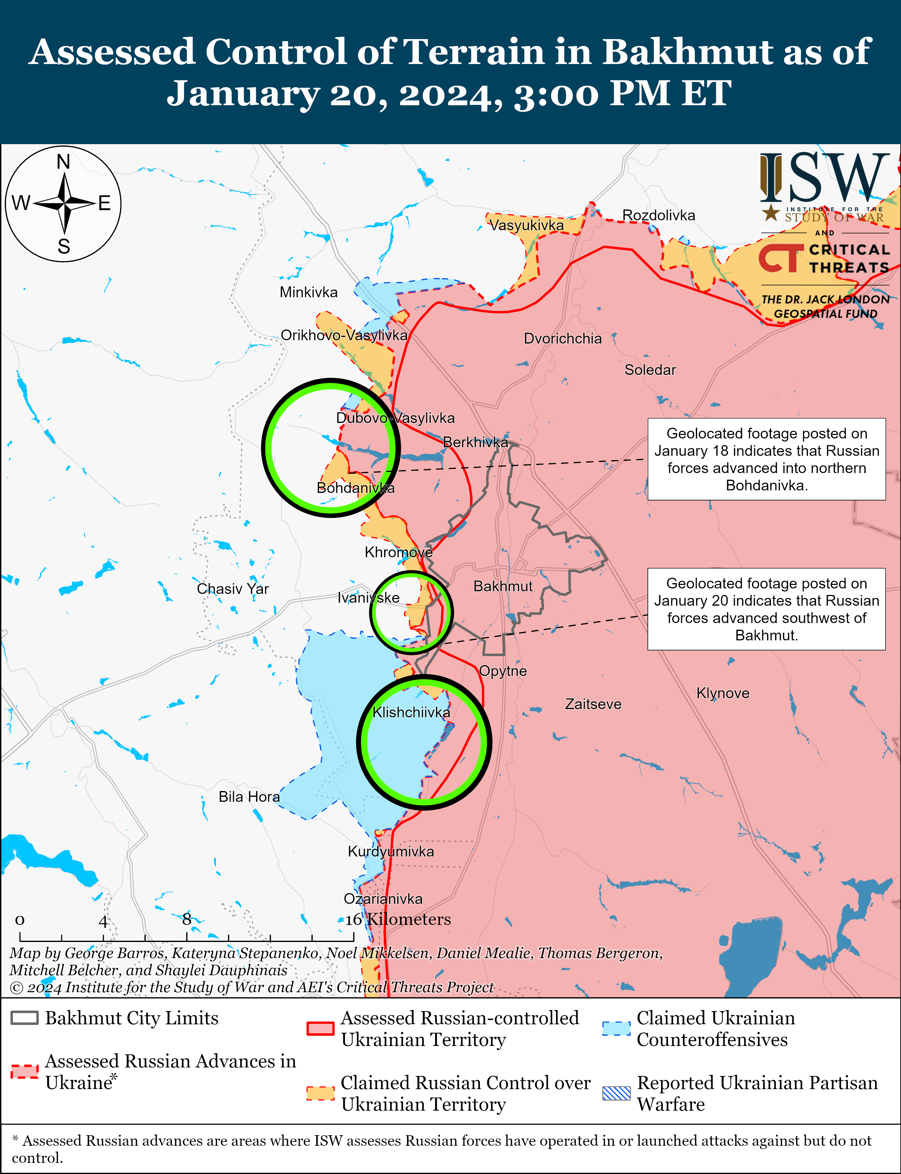 Russian Offensive Campaign Assessment January 20 2024 Institute For   Bakhmut Battle Map Draft January 20%2C 2024 